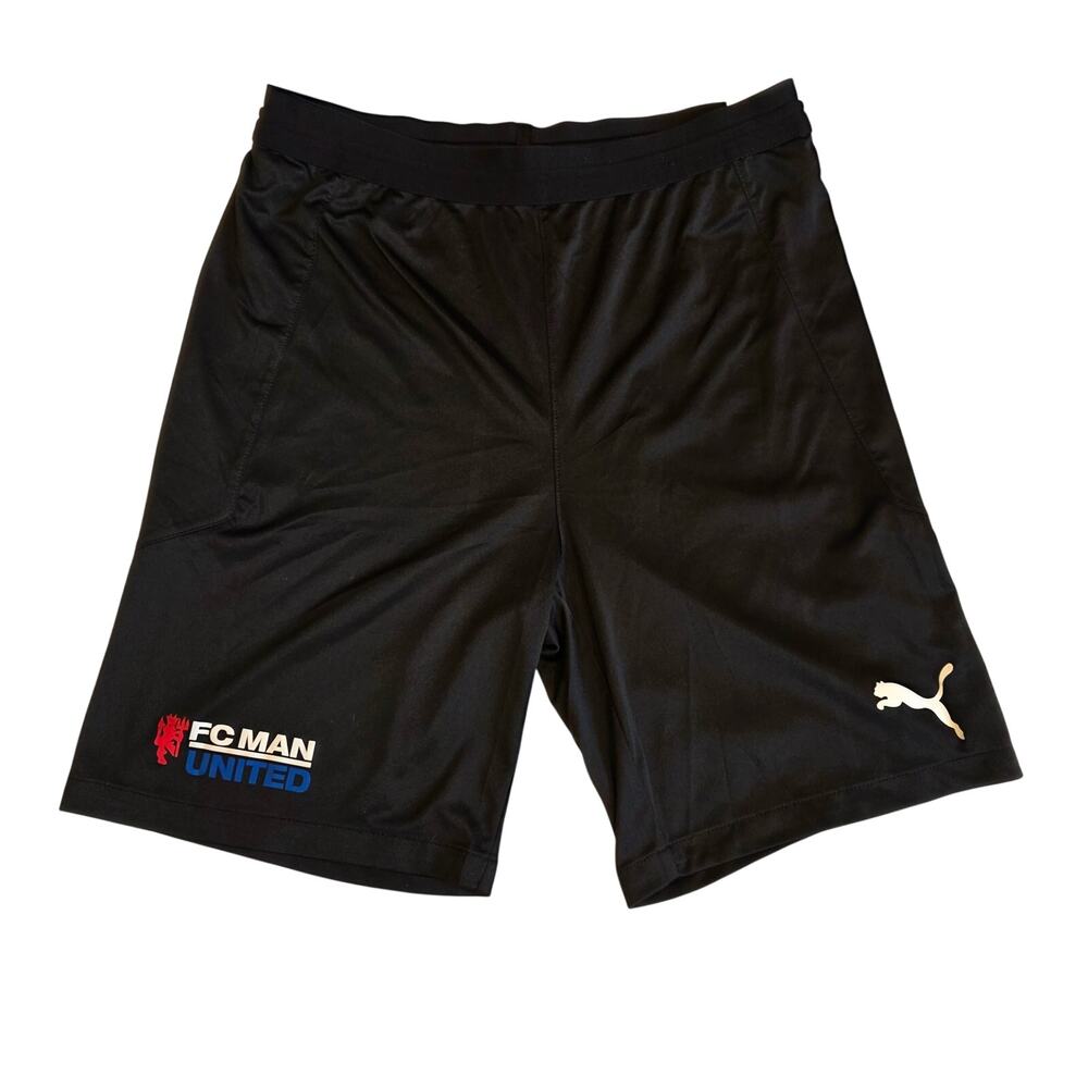 Puma‎ Men's FC Man United Soccer Training Shorts Black Size S